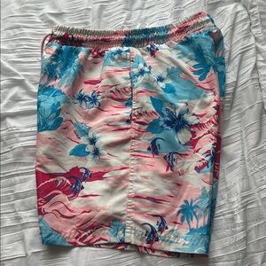 Men's M never wornTropical Blue and Pink Men's Swim Shorts